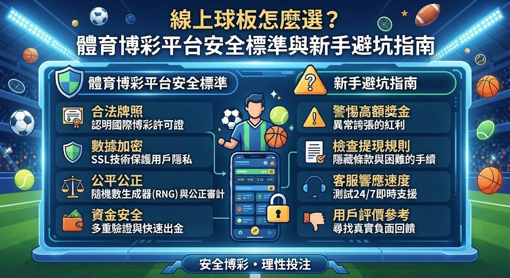 線上球板怎麼選？體育博彩平台安全標準與新手避坑指南