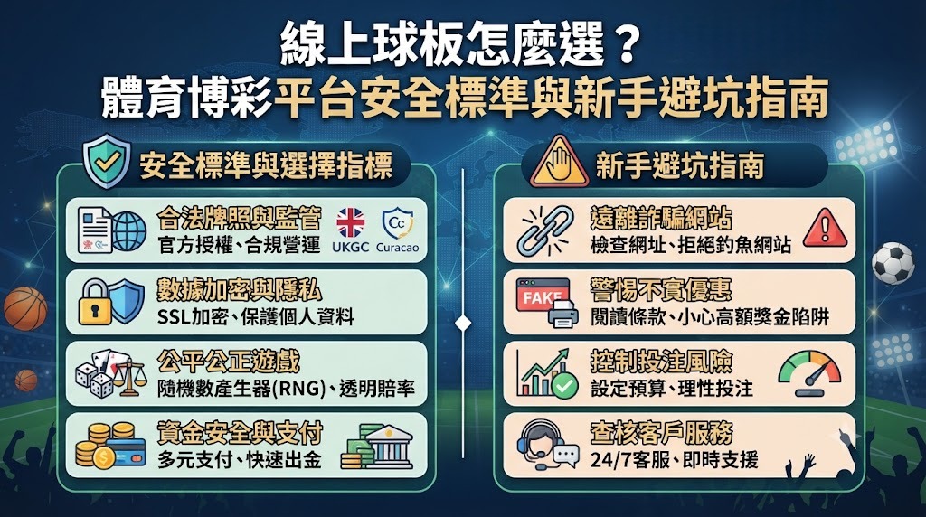 線上球板怎麼選？體育博彩平台安全標準與新手避坑指南
